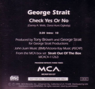 George Strait — Check Yes or No cover artwork