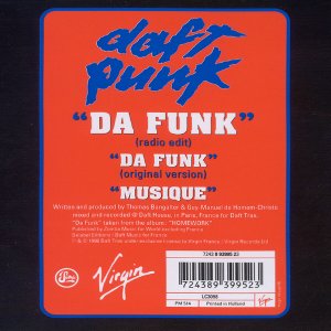 Daft Punk Da Funk cover artwork
