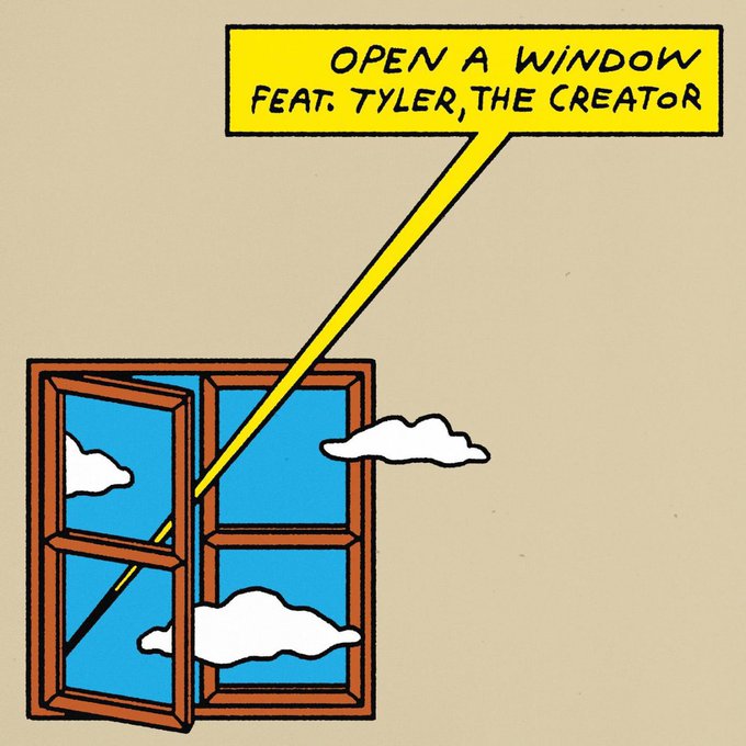 Rex Orange County ft. featuring Tyler, The Creator OPEN A WINDOW cover artwork