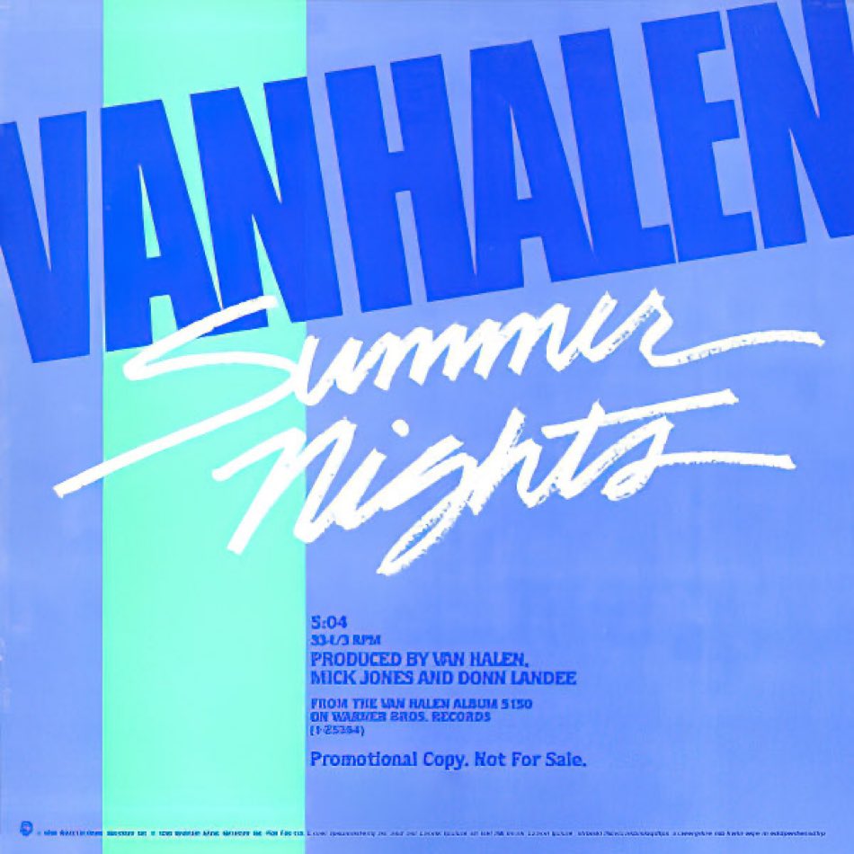 Van Halen — Summer Nights cover artwork