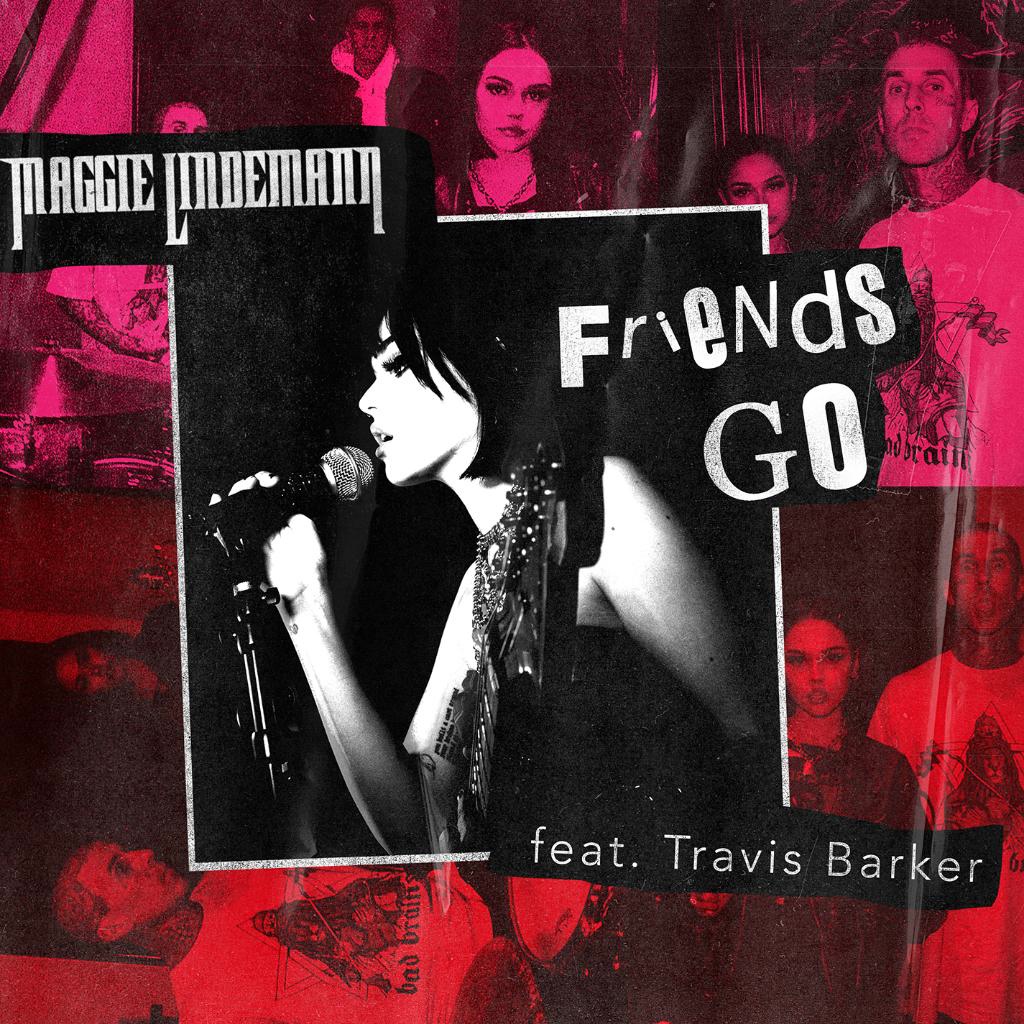 Maggie Lindemann featuring Travis Barker — Friends Go cover artwork