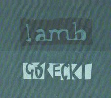 Lamb — Górecki cover artwork