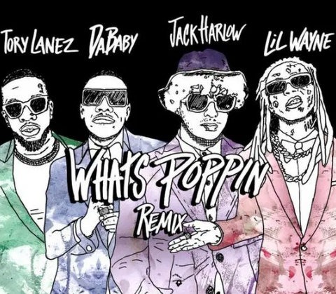 Jack Harlow ft. featuring DaBaby, Tory Lanez, & Lil Wayne WHAT&#039;S POPPIN&#039; (Remix) cover artwork