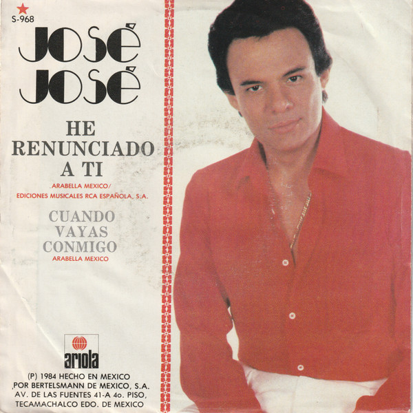José José He Renunciado a Ti cover artwork