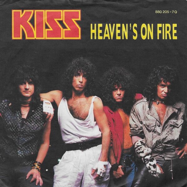 Kiss Heaven&#039;s on Fire cover artwork