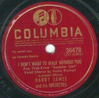 Harry James — I Don&#039;t Want to Walk Without You cover artwork