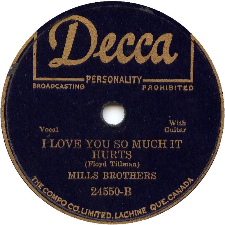 The Mills Brothers — I Love You So Much it Hurts cover artwork