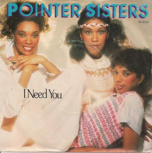 Pointer Sisters I Need You cover artwork