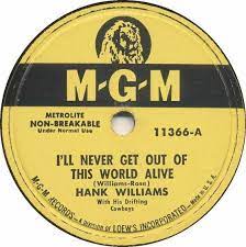 Hank Williams I&#039;ll Never Get Out of This World Alive cover artwork