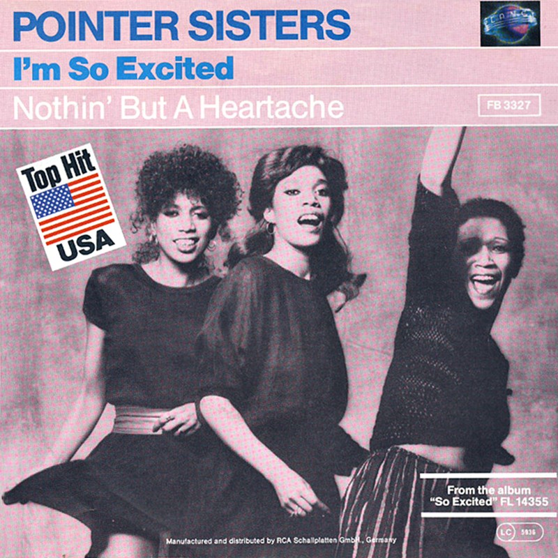 Pointer Sisters I&#039;m So Excited cover artwork