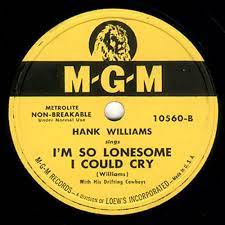 Hank Williams I&#039;m So Lonesome I Could Cry cover artwork