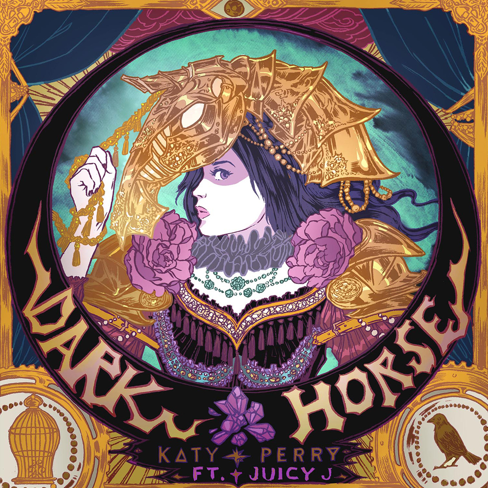 Katy Perry ft. featuring Juicy J Dark Horse cover artwork