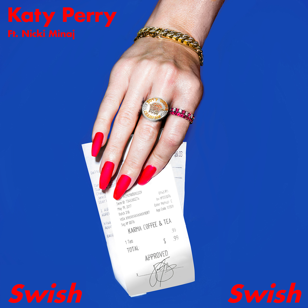 Katy Perry featuring Nicki Minaj — Swish Swish cover artwork