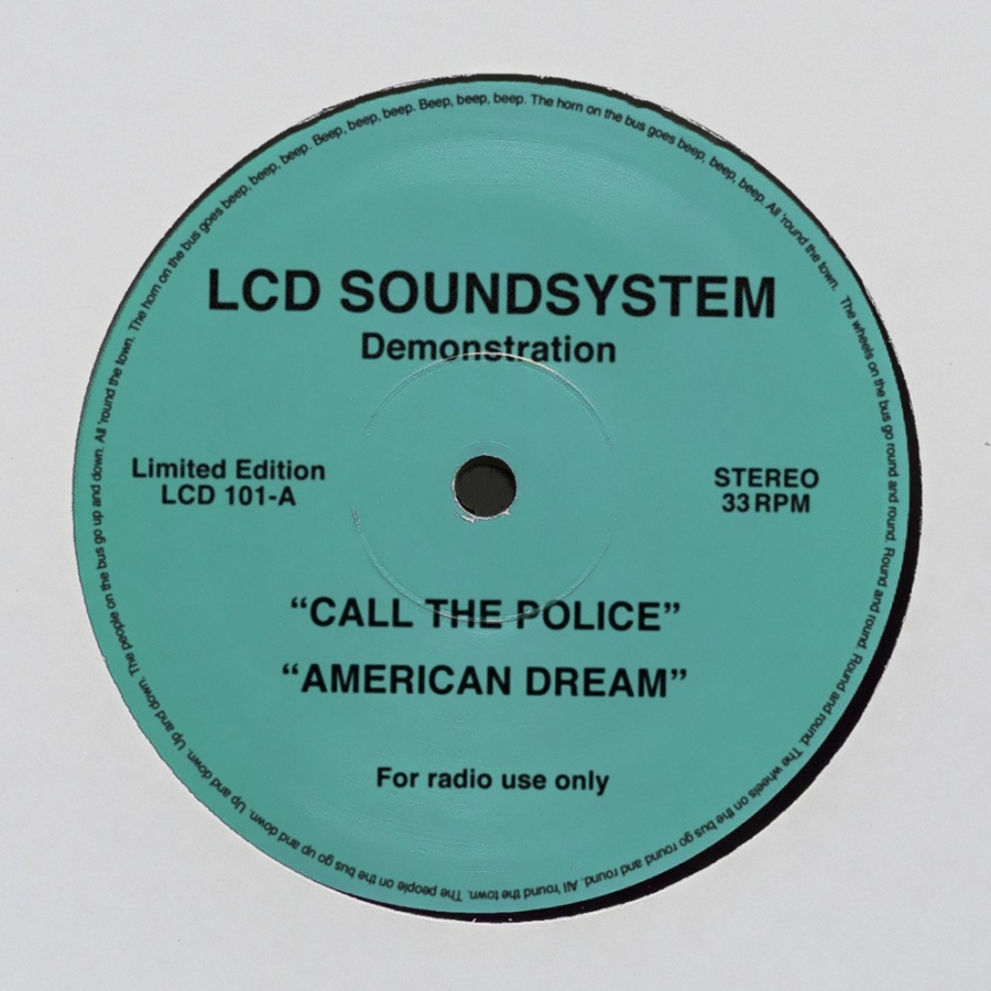 LCD Soundsystem call the police / american dream cover artwork