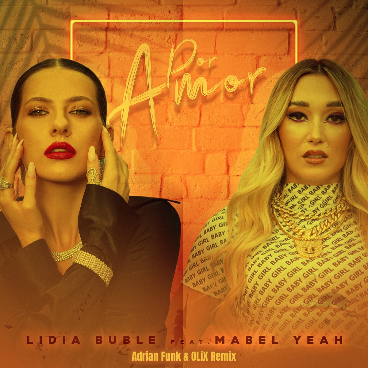 Lidia Buble featuring Mabel Yeah — Por Amor (Adrian Funk x OLiX Remix) cover artwork