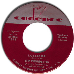 The Chordettes — Lollipop cover artwork