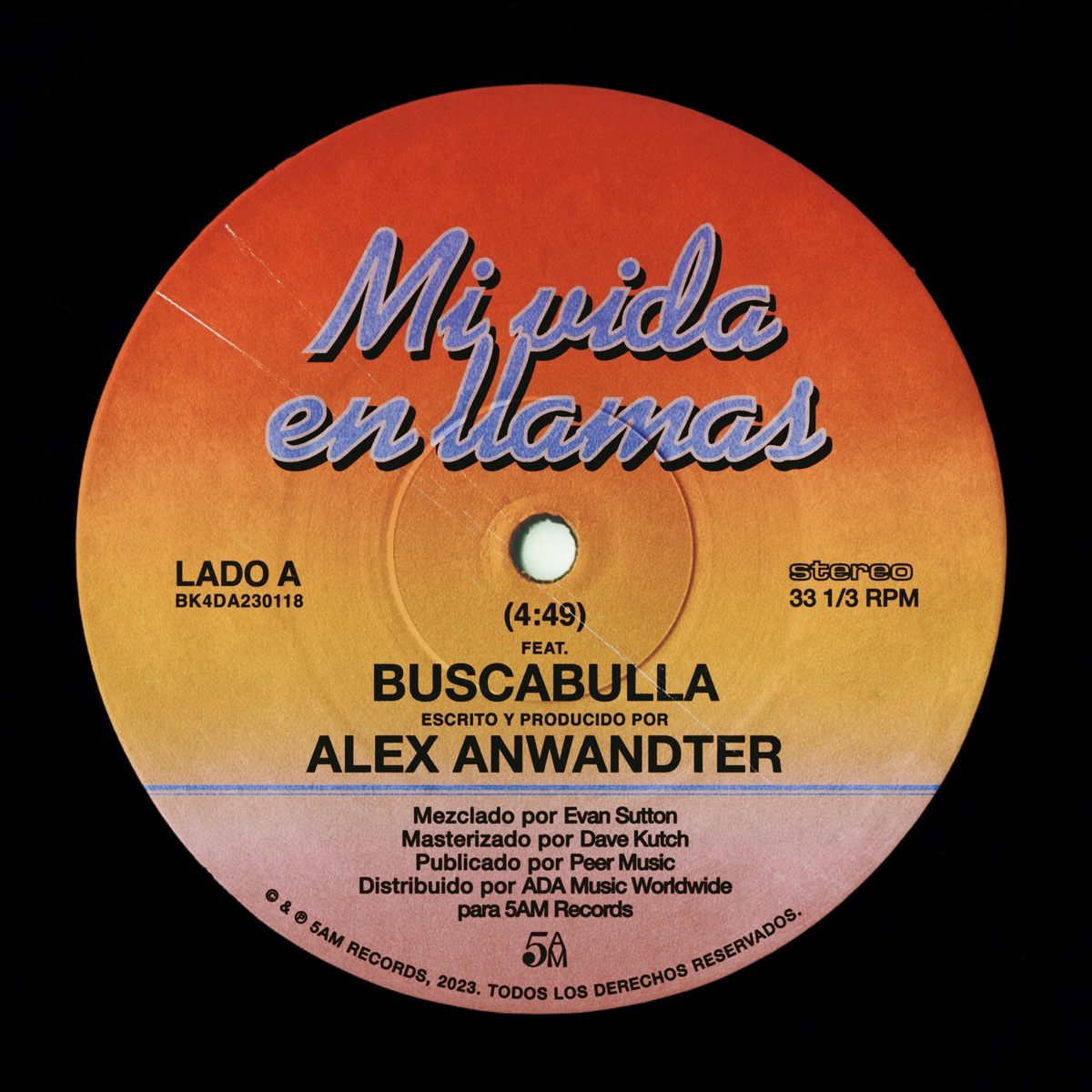 Alex Anwandter ft. featuring Buscabulla Mi vida en llamas cover artwork