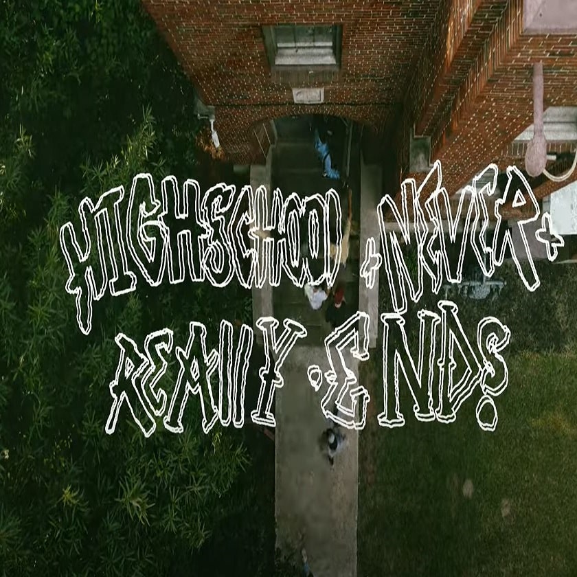 Jude Barclay — high school never really ends cover artwork