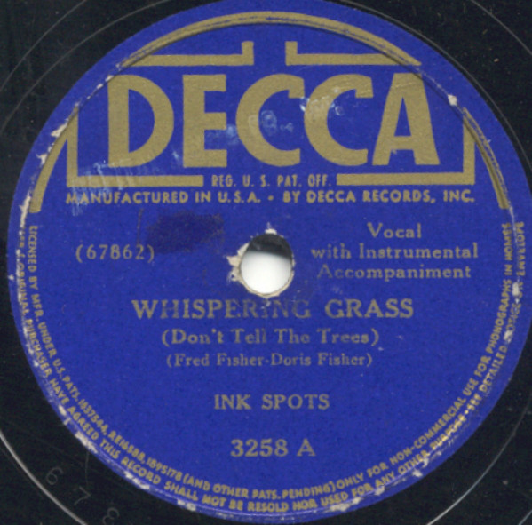 The Ink Spots Whispering Grass (Don&#039;t Tell The Trees) cover artwork