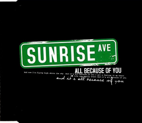 Sunrise Avenue — All Because of You cover artwork