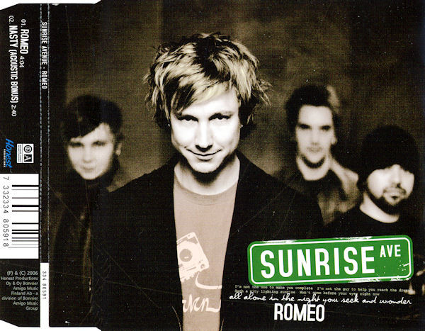 Sunrise Avenue Romeo cover artwork