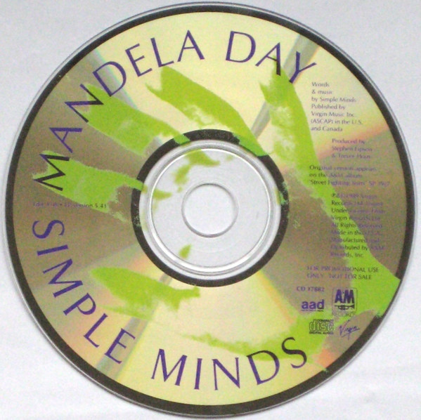 Simple Minds — Mandela Day cover artwork