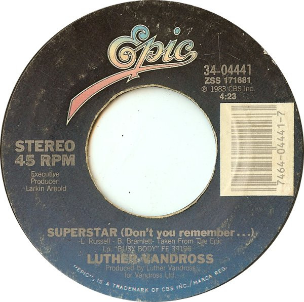 Luther Vandross Superstar (Don&#039;t You Remember...) cover artwork