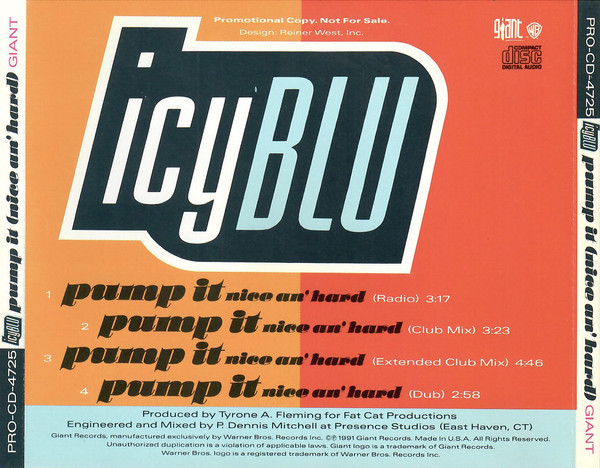 Icy Blu — Pump It (Nice an&#039; Hard) cover artwork