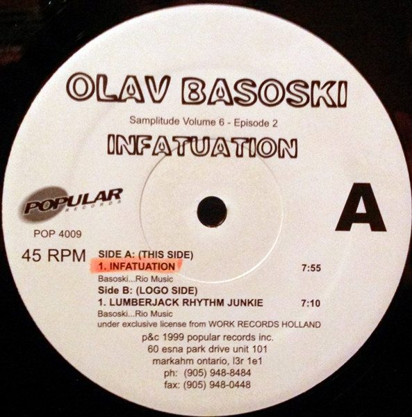 Olav Basoski — Infatuation cover artwork