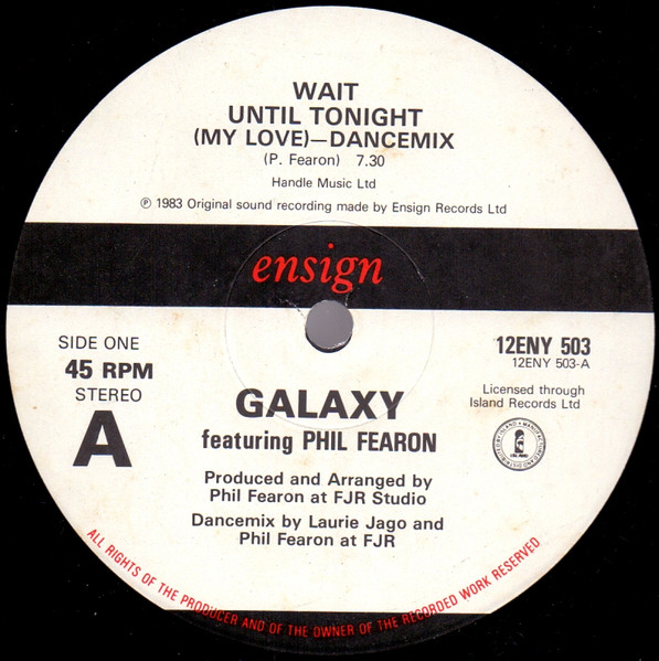 Galaxy featuring Phil Fearon — Wait Until Tonight cover artwork