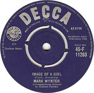 Mark Wynter — Image Of A Girl cover artwork