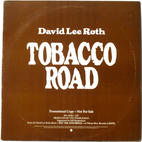 David Lee Roth — Tobacco Road cover artwork