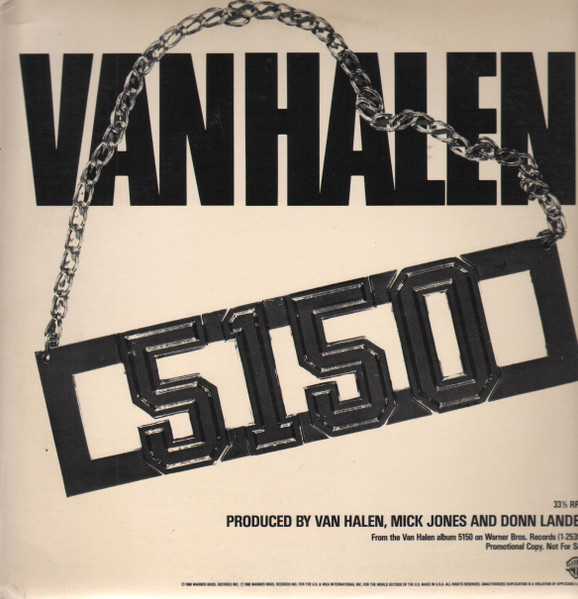 Van Halen 5150 cover artwork