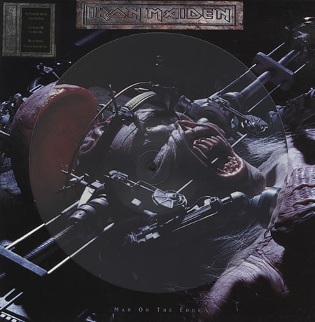 Iron Maiden Man on the Edge cover artwork