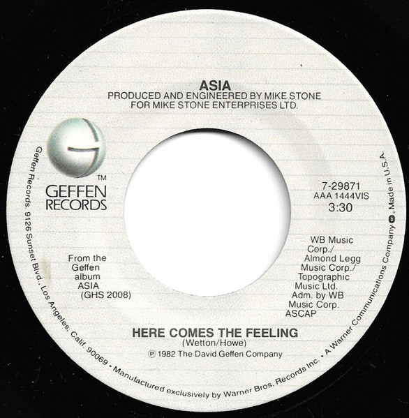 Asia — Here Comes the Feeling cover artwork