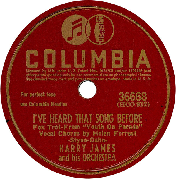 Harry James & Helen Forrest I&#039;ve Heard That Song Before cover artwork