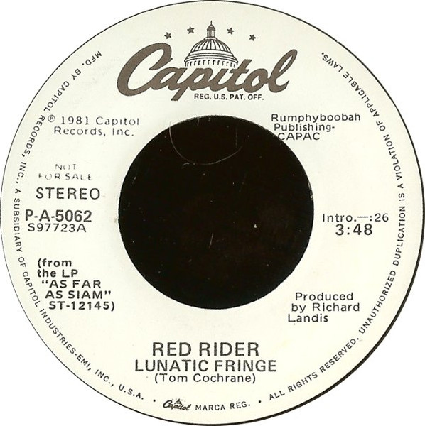 Red Rider — Lunatic Fringe cover artwork