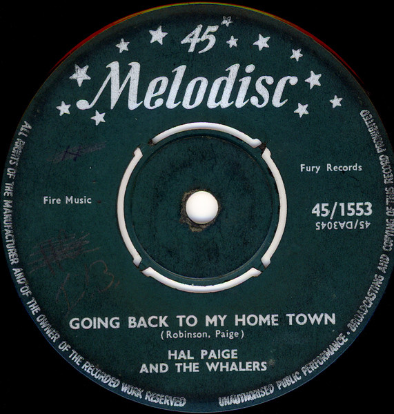 Hal Paige and The Whalers — Going Back To My Home Town cover artwork