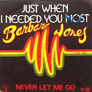 Barbara Jones — Just When I Needed You Most cover artwork