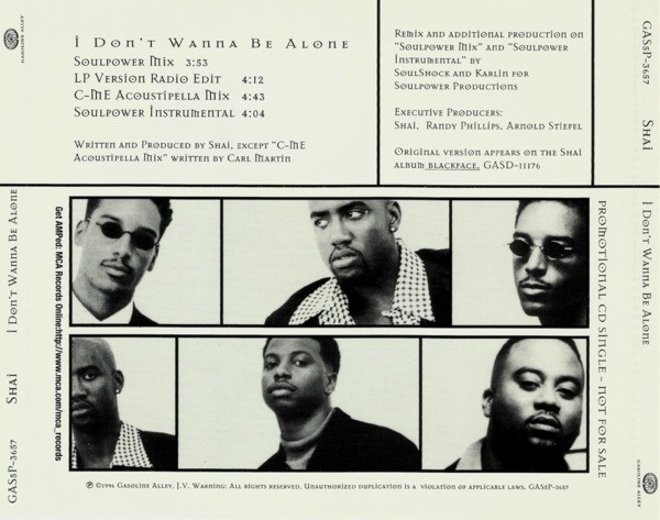 Shai — I Don&#039;t Wanna Be Alone cover artwork