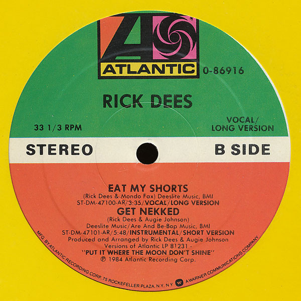 Rick Dees — Eat My Shorts cover artwork