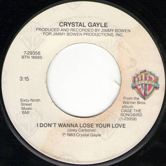 Crystal Gayle — I Don&#039;t Wanna Lose Your Love cover artwork