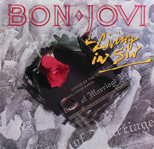 Bon Jovi Living in Sin cover artwork