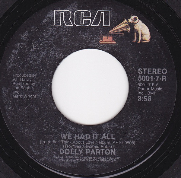 Dolly Parton — We Had It All cover artwork