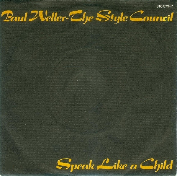 The Style Council — Speak Like a Child cover artwork