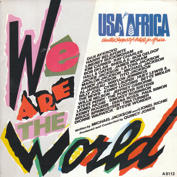 USA for Africa We Are the World cover artwork