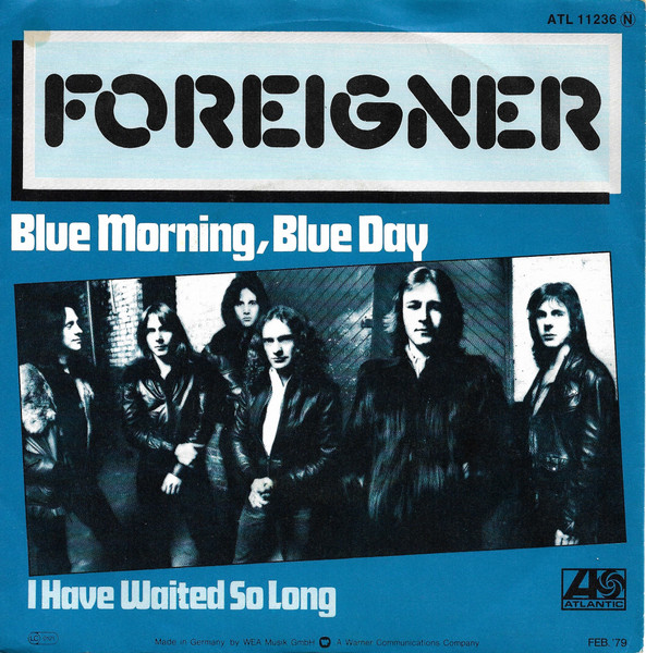 Foreigner Blue Morning, Blue Day cover artwork
