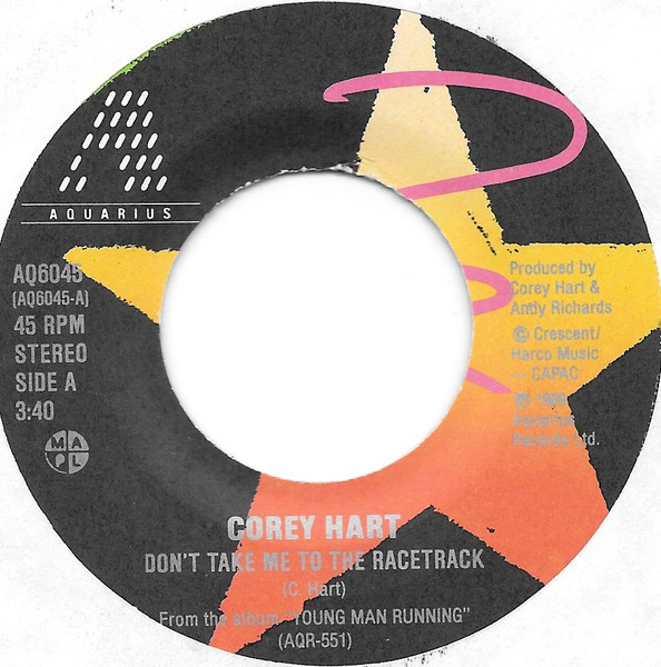 Corey Hart — Don&#039;t Take Me to the Racetrack cover artwork