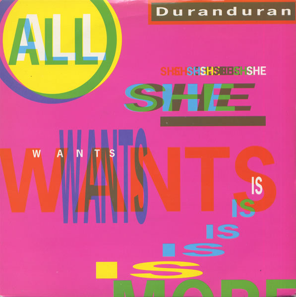 Duran Duran — All She Wants Is cover artwork