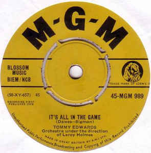 Tommy Edwards It&#039;s All in the Game cover artwork